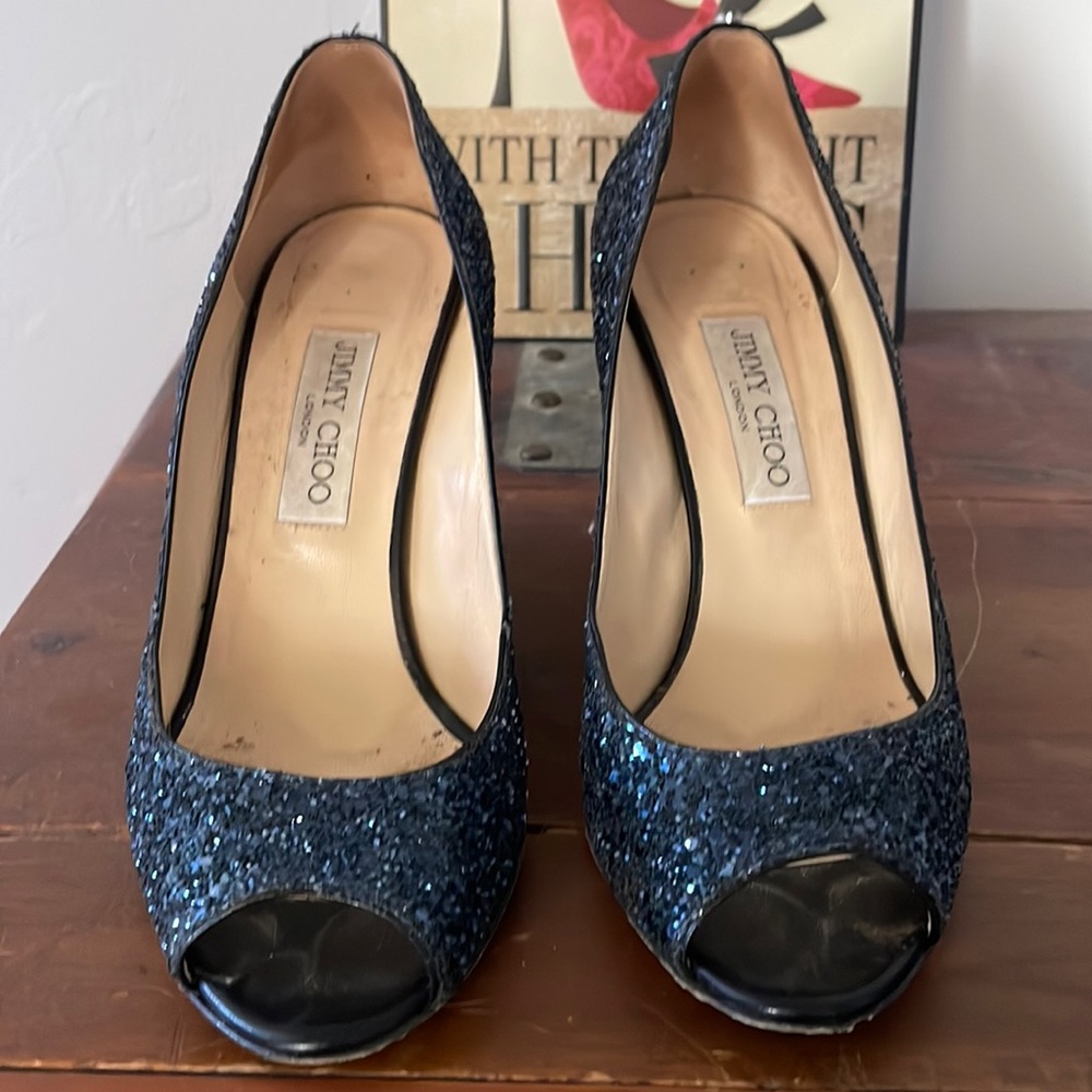 Jimmy Choo Sparkle Wedge-pre-owned and pre-loved